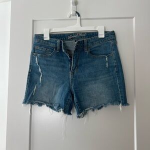 Universal Thread Blue Jean Shorts Distressed High-Waisted